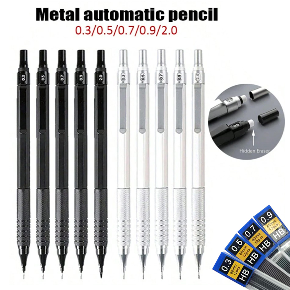 Mechanical Pencil 0.3 - Pensil Mekanik Berbahan Logam Utuh, Pensil