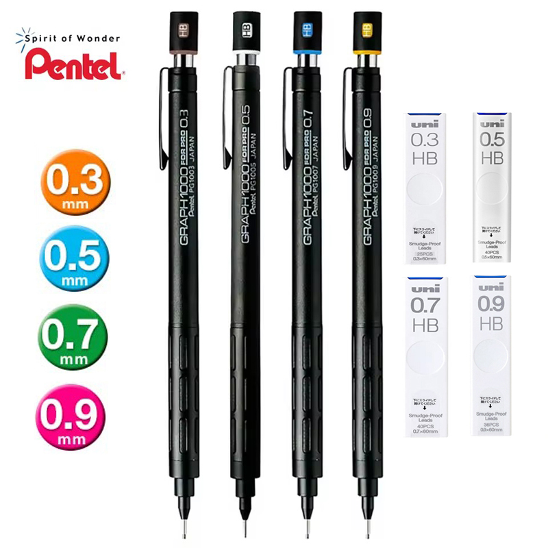 Pentel Pen Energel - Grafik Pentel PG1000 untuk Pensil Mekanis