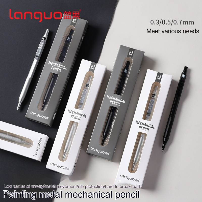 Mechanical Pencil 0.3 - Languo Pensil Mekanis Otomatis dengan Penghapus