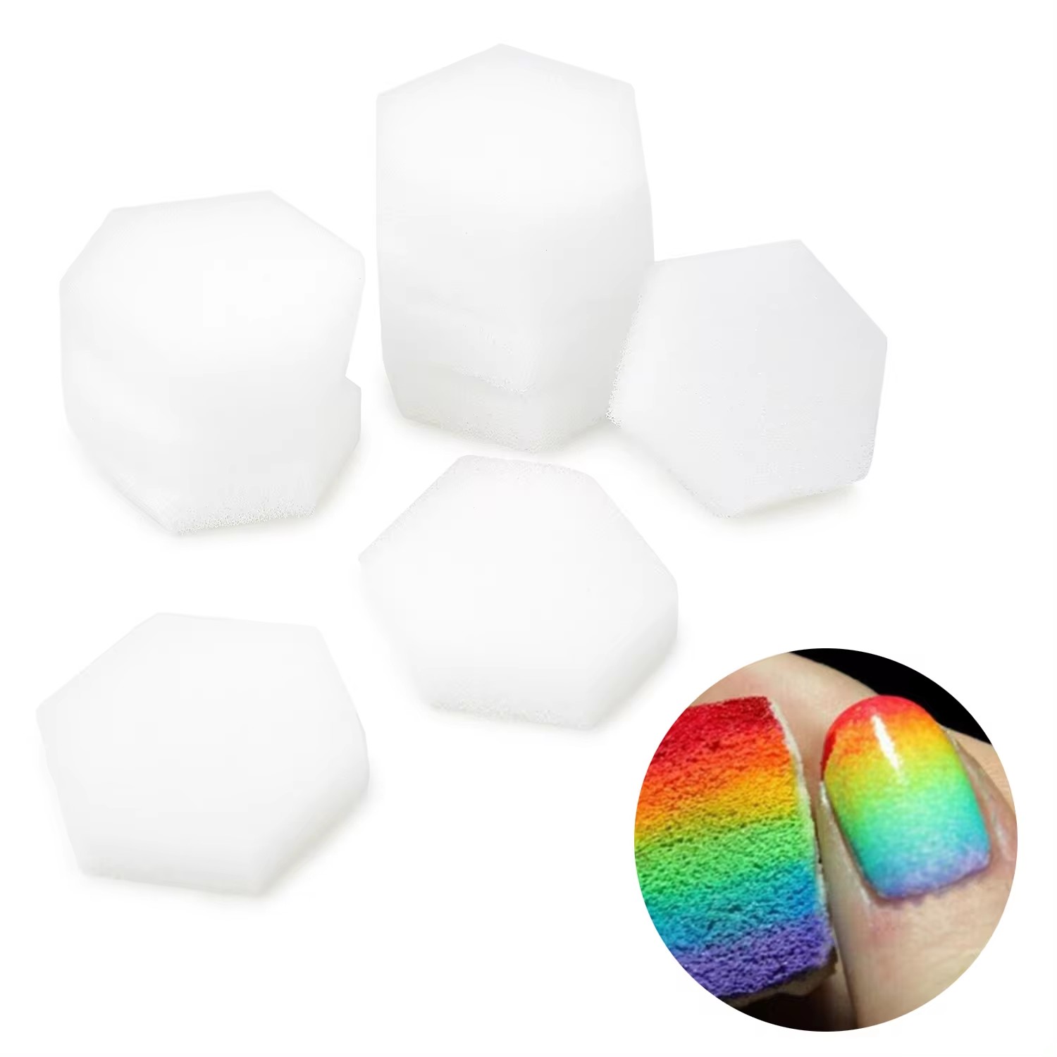 Gel Refill Pack - Spons lembut segi enam 80 buah,