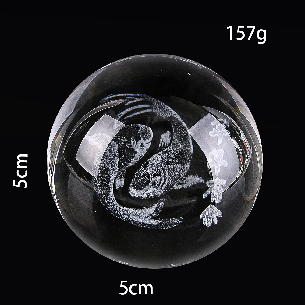 50mm 3D ukiran bola kristal ik - Paper Weight Crystal ulasan dan harga