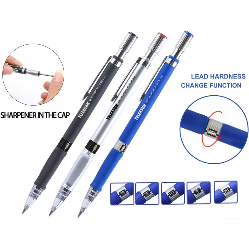 Set Pensil mekanis 2.0mm denga - Staedtler Pencil Lumocolor ulasan dan harga