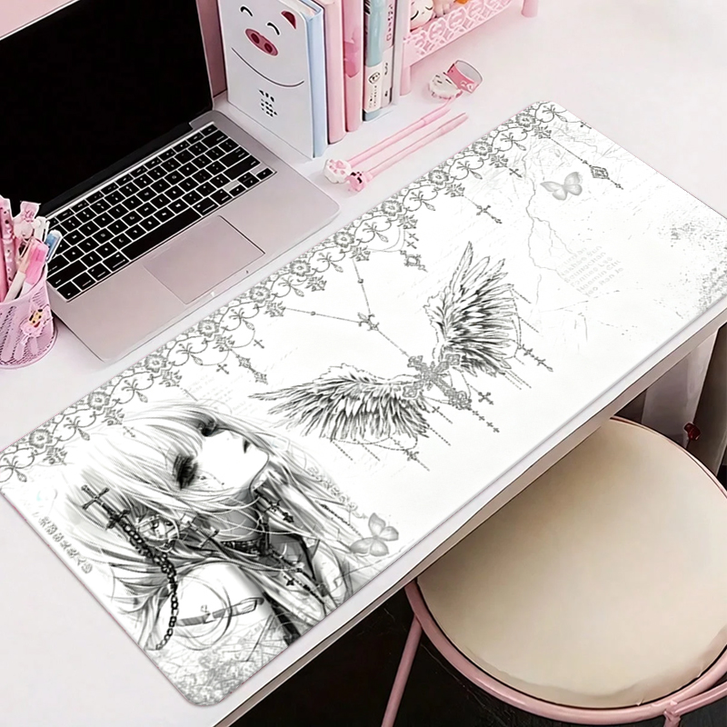 Alas Mouse Kulit Hitam Putih E - Leather Desk Pad ulasan dan harga