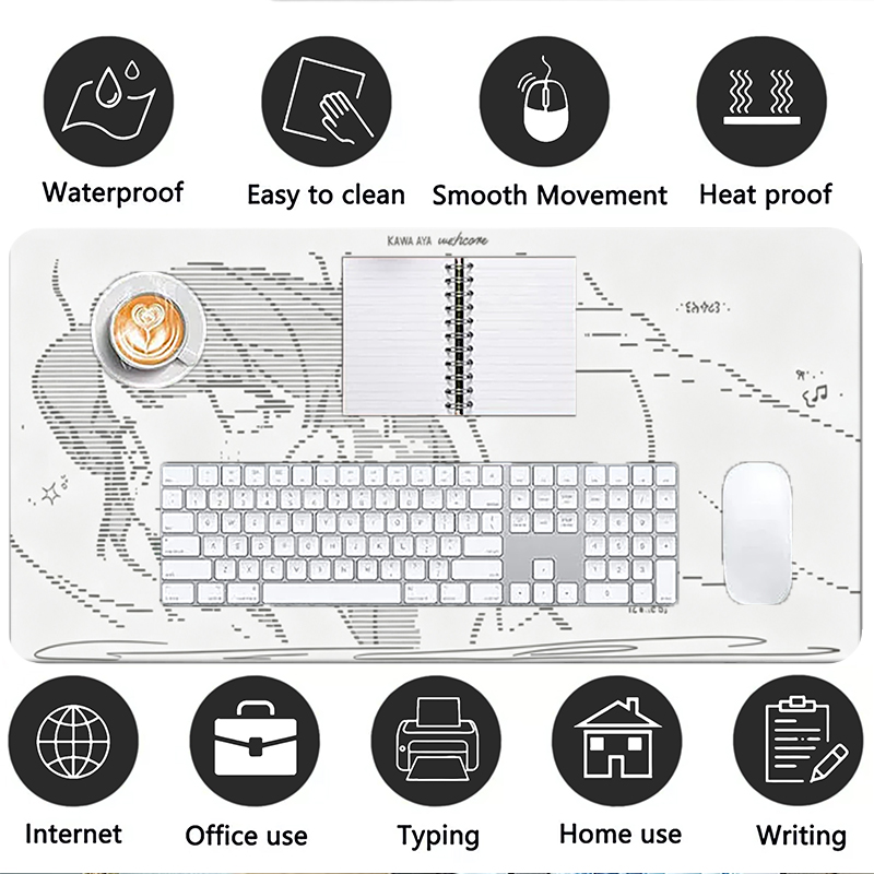1 Buah Alas Mouse Kulit Anime  - Leather Desk Pad ulasan dan harga